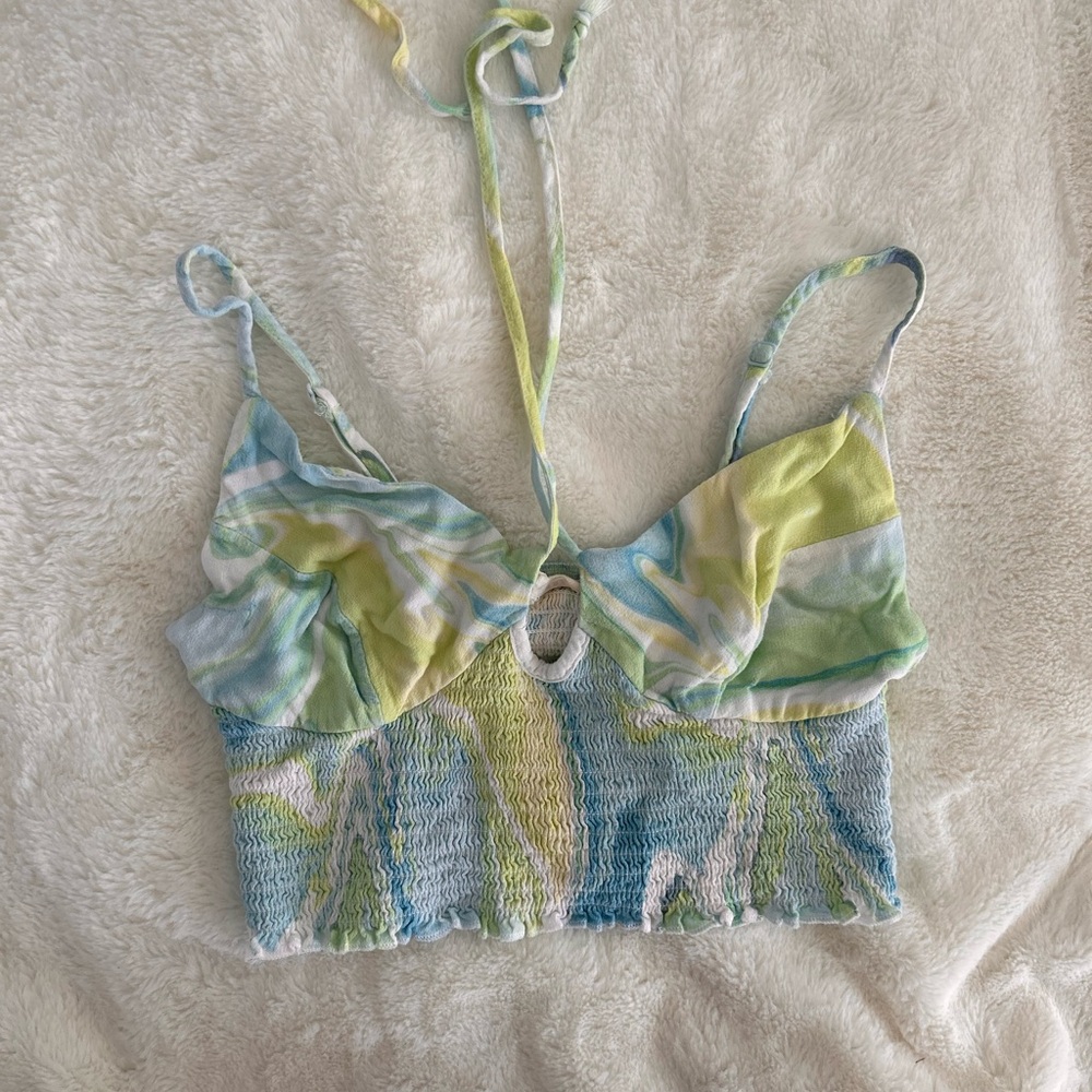 LA hearts tie dye cropped cami